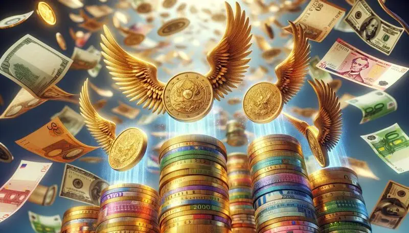 Coins with wings