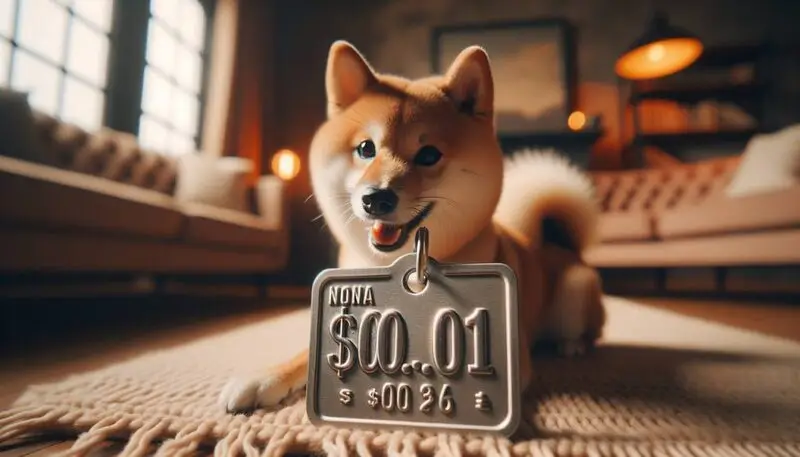 Shiba inu with a $0.001 price tag