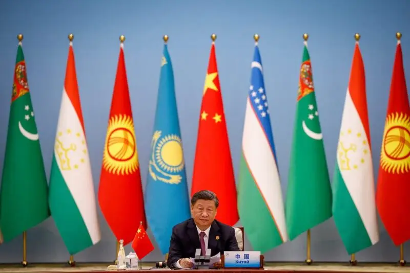 china xi jinping president brics countries flags