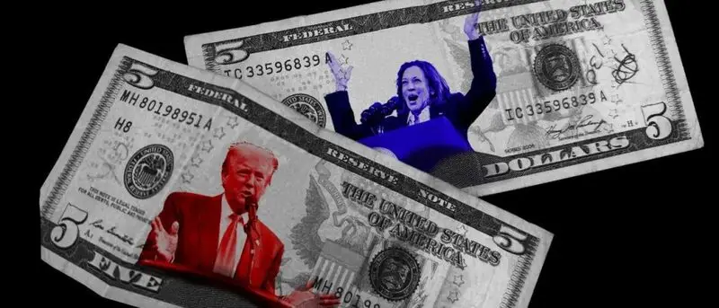 US Dollar Donald Trump Kamala Harris Election 2024