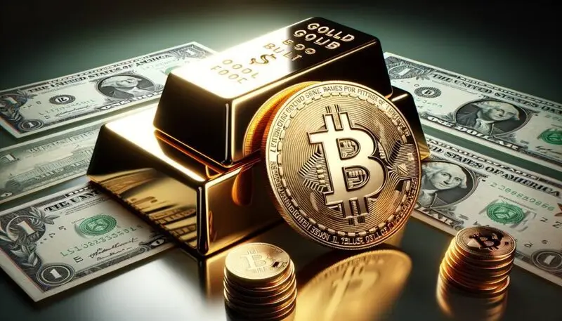 US Dollar, Bitcoin or Gold, cryptocurrency