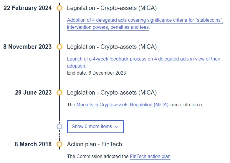 European crypto regulation framework