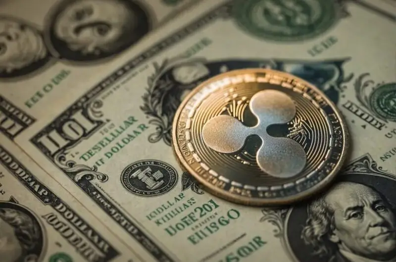 Ripple RLUSD sitting on desk on dollars