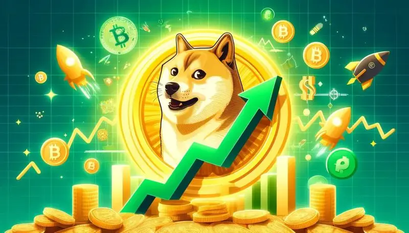 Dogecoin cryptocurrency uptick