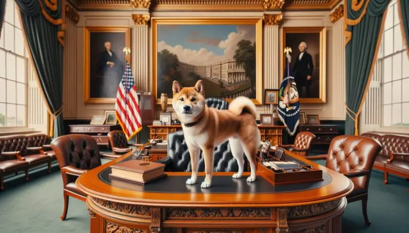 shiba inu white house