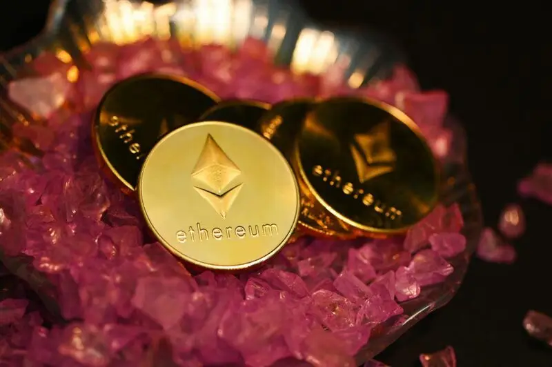 Ethereum tokens on table