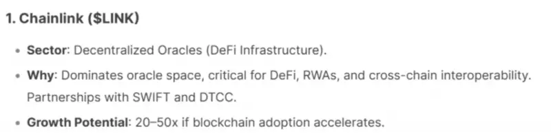 chainlink recommendation AI