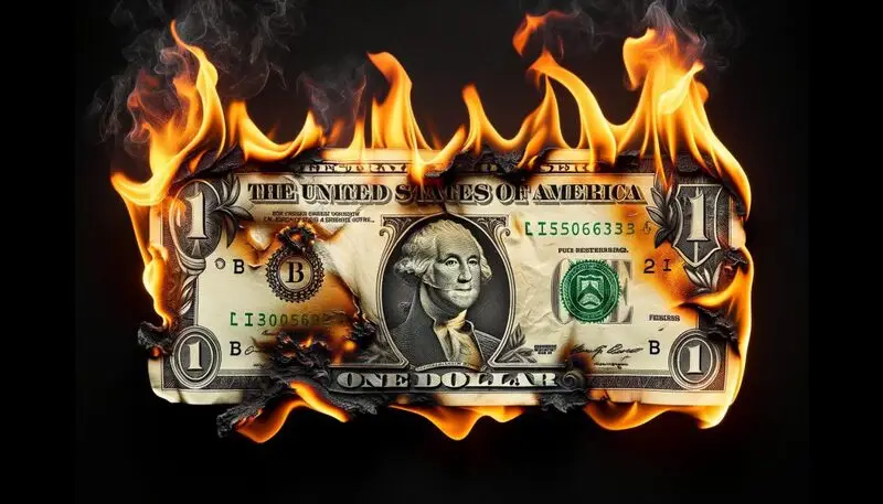 us dollar on fire de-dollarization