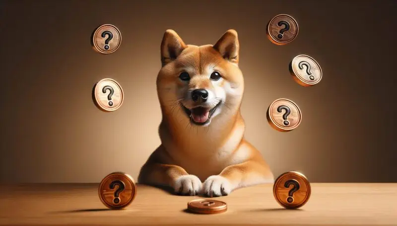 Shiba Inu with coins 