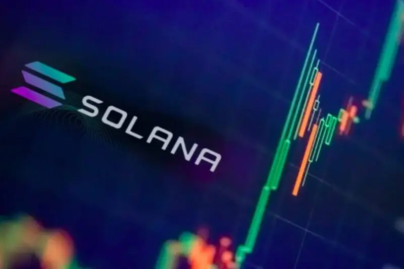 Solana SOL cryptocurrency with chart