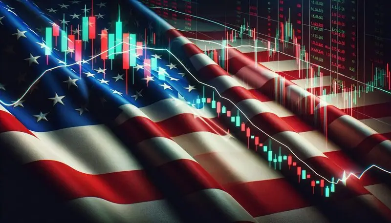 US flag stockmarket crash