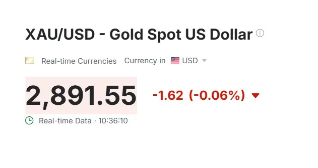 gold prices $2891 xau usd