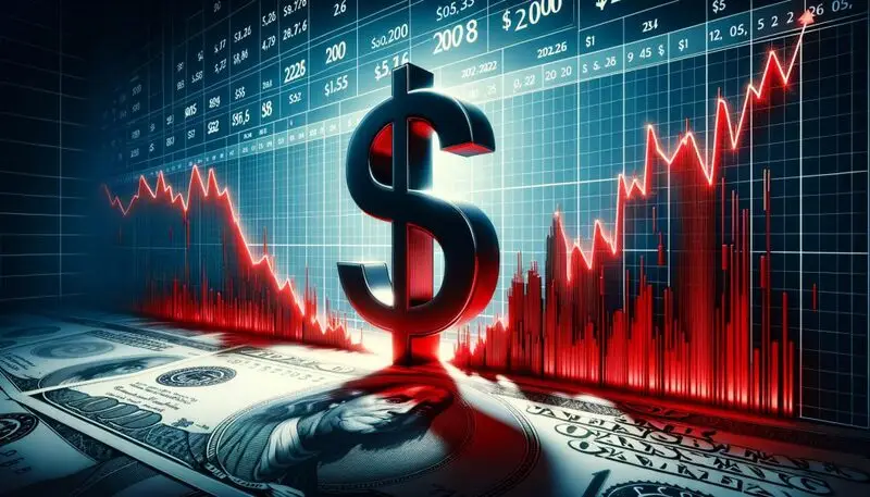 US Dollar value chart showing significant decline in 2025, worst drop since 2008 financial crisis