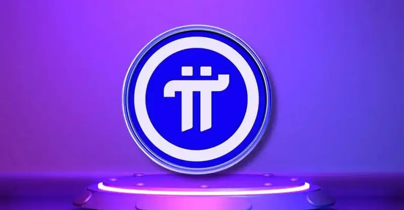 Pi coin purple background