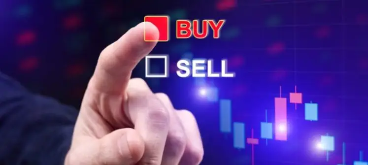 Close-up of a person's hand selecting the
