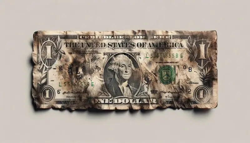 a dirty US Dollar Bill