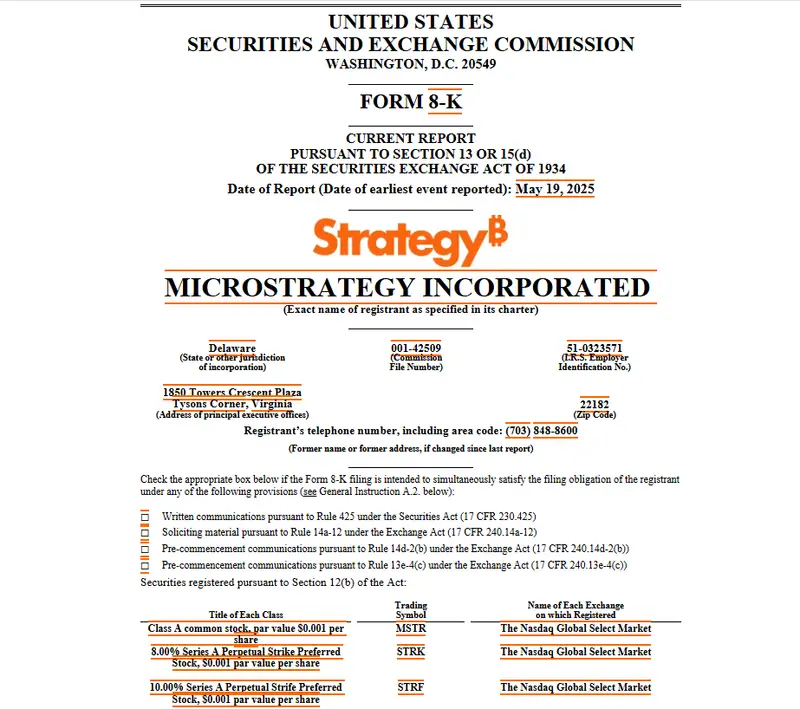 Legal documents showing the action lawsuit filing against Strategy