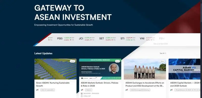 ASEAN exchanges data and website