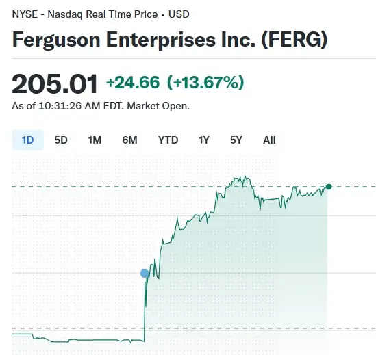ferguson enterprises ferg stock