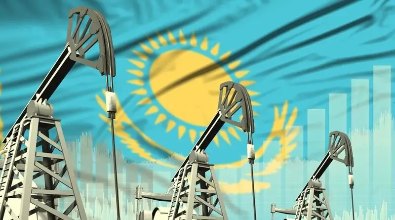 Kazakhstan oil gas flag