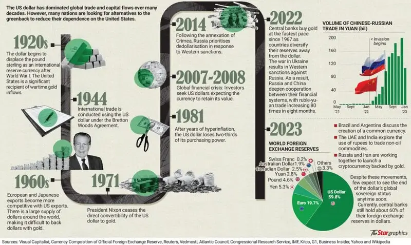 Global dedollarisation trends infographic