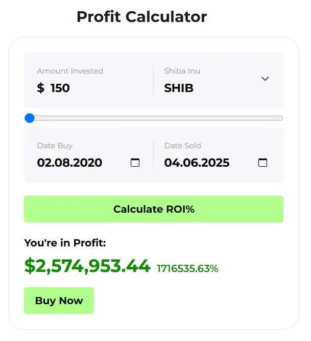 shiba inu profit calculator
