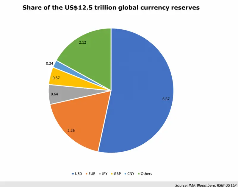 Share of global currency reserves