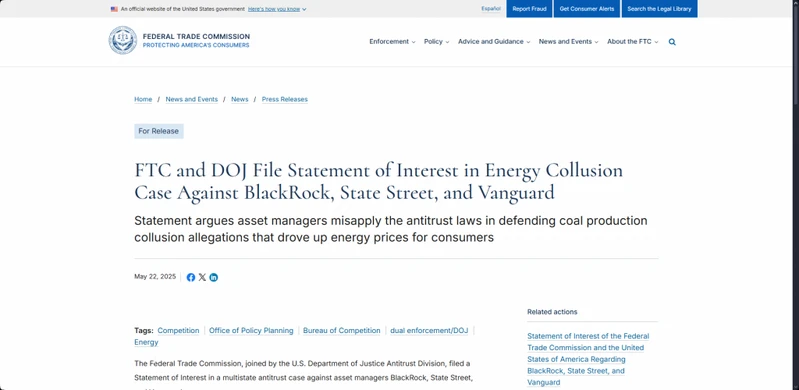 FTC official statement document