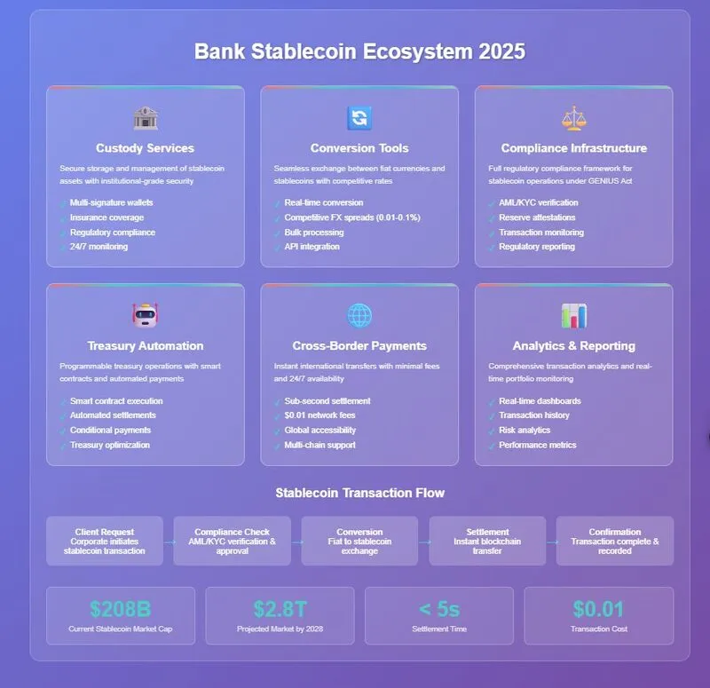Bank stablecoin ecosystem visualization