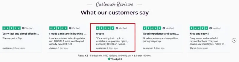 Travala crypto curtomer review