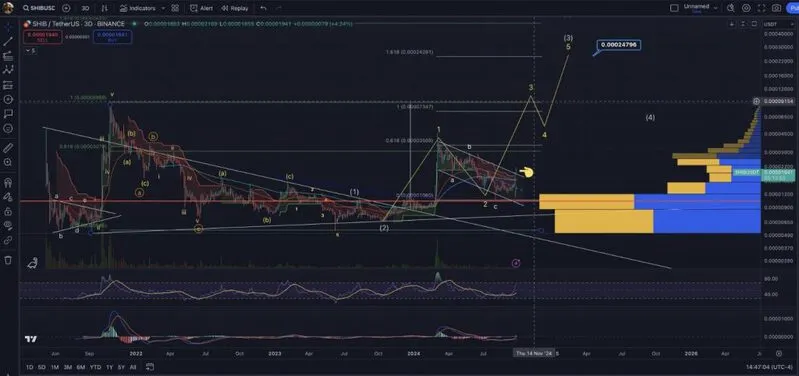 SHIB Elliott Wave analysis