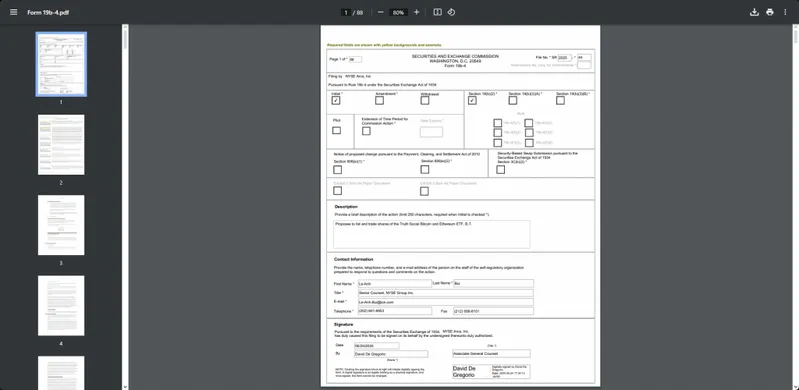 NYSE Arca filing documents