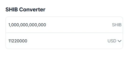 SHIB 1 trillion tokens