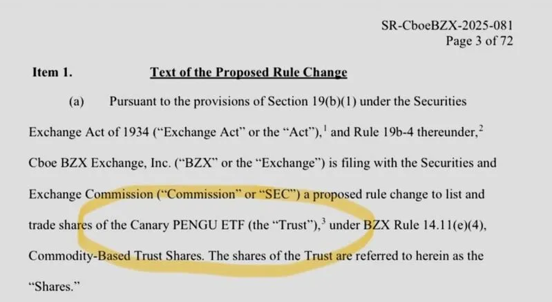 Canary PENGU ETF developments