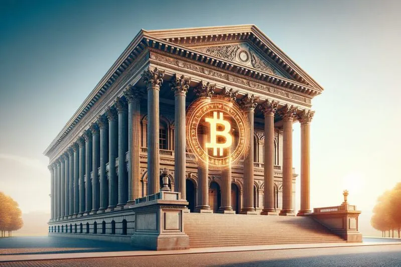 Texas Capitol building with Bitcoin overlay