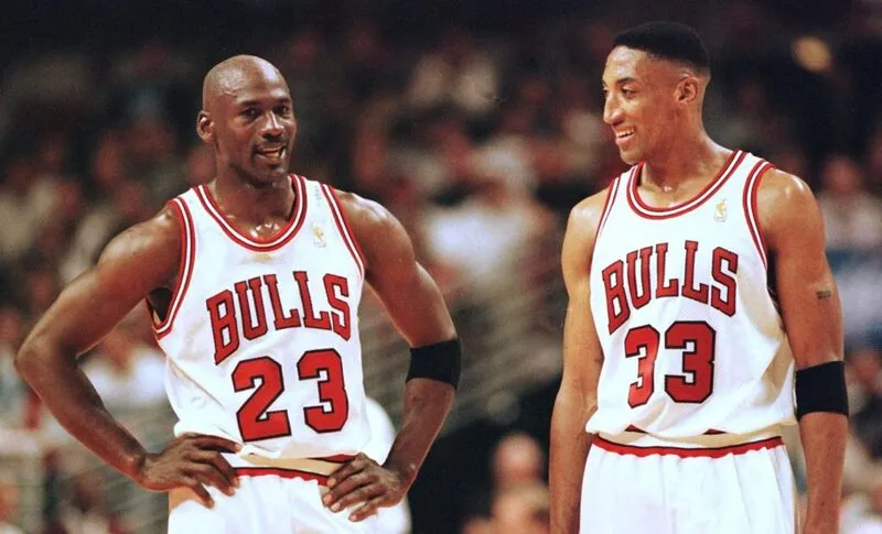 Scottie Pippen and Michael Jordan Bulls