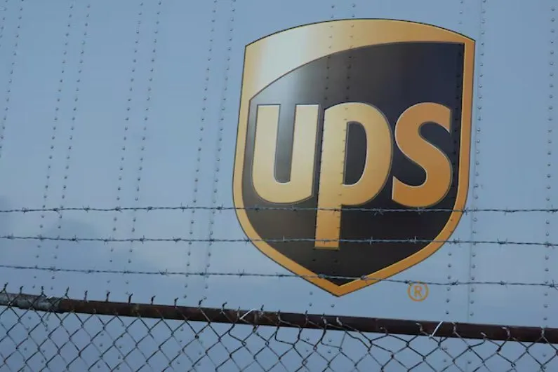 UPS facility with logo