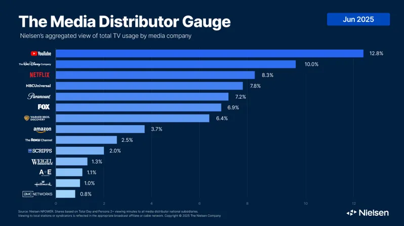 Netflix market share among streaming platforms