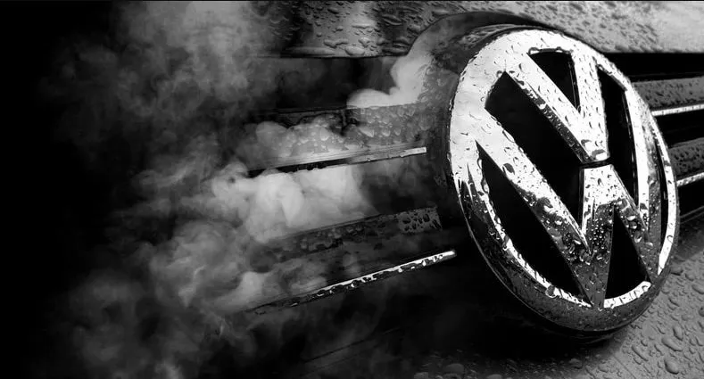 wolskwagen logo smoke