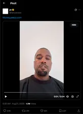 Kanye West social media announcement