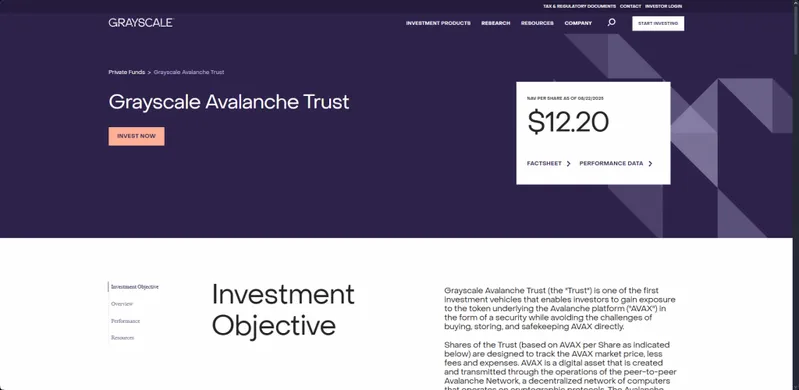 Grayscale Avalanche Trust Overview