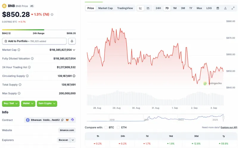 Binance BNB coin
