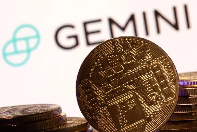 Gemini logo with cryptocurrency coins