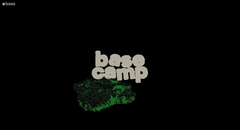 Base branding with "basecamp" text and colorful design elements