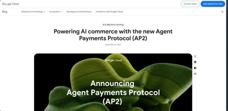 Mysten Labs SUI Google AP2 partnership announcement