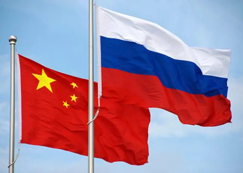 Flags China and Russia