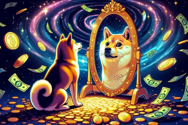 DOGECOIN STARING INTO THE MIRROR