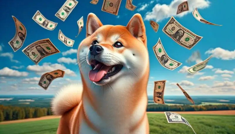 Shiba Inu money raining
