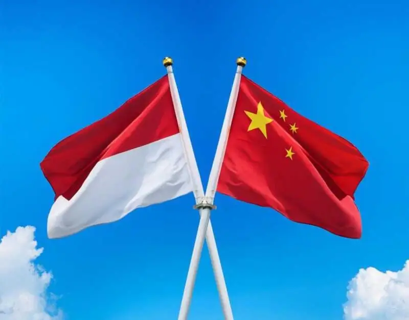 china indonesia flags