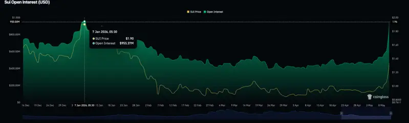 SUI open interest